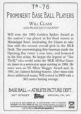 2020 Topps #TR-76 Will Clark Turkey Red 2020 (Series 2)