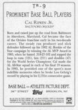 2020 Topps #TR-9 Cal Ripken Jr. Turkey Red 2020 (Series 2)