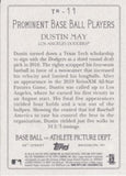 2020 Topps #TR-11 Dustin May Turkey Red 2020 (Series 1)