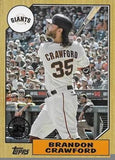 2022 Topps #87TB-34 Brandon Crawford 1987 Topps Baseball 35th Anniversary