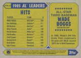 2022 Topps #87AS-14 Wade Boggs 1987 Topps Baseball 35th Anniversary All-Stars