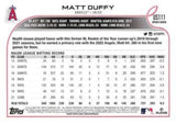2022 Topps Update #US111 Matt Duffy Rainbow Foil