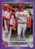 2022 Topps Chrome Update #USC128 Bryson Stott Purple Refractor