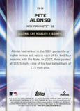 2023 Stadium Club #VV-14 Pete Alonso Virtuosos of Velocity