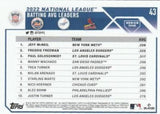 2023 Topps #43 NL AVG Leaders LL Royal Blue