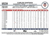 2024 Topps Update #US224 Carlos Santana Gold #/2024