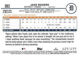 2024 Topps #302 Jake Rogers Green Crackle Foil #/499