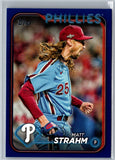 2024 Topps #528 Matt Strahm Royal Blue