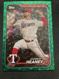 2024 Topps #665 Andrew Heaney Green Crackle Foil #/499