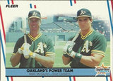 1988 Fleer #624 Oakland's Power Team (Mark McGwire / Jose Canseco) SSS