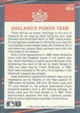 1988 Fleer #624 Oakland's Power Team (Mark McGwire / Jose Canseco) SSS