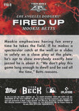2022 Topps Fire #FIU-8 Mookie Betts Fired Up Gold Minted