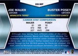 2011 Topps #DD-MP Joe Mauer / Buster Posey Diamond Duos (Series 1)