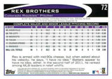 2012 Topps #72 Rex Brothers Gold Sparkle