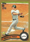 2011 Topps #198 Buster Posey Gold #/2011