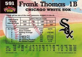 1992 Stadium Club #591 Frank Thomas