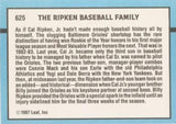 1988 Donruss #625b Ripken Baseball Family