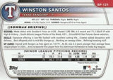 2025 Bowman #BP-121 Winston Santos Prospects