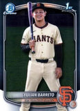 2025 Bowman Chrome #BCP-229 Yulian Barreto Prospects
