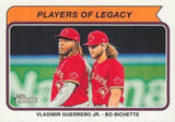 2023 Topps Heritage #CC-2 Players of Legacy (Vladimir Guerrero Jr / Bo Bichette)
