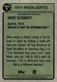2023 Topps Heritage #74H-9 Mike Schmidt 1974 Highlights