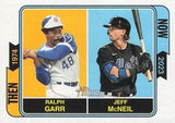 2023 Topps Heritage #TAN-15 Ralph Garr / Jeff McNeil Then and Now