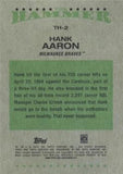 2023 Topps Heritage #TH-2 Hank Aaron The Hammer