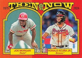 2024 Topps Heritage - Then and Now #TAN-13 Ronald Acuña Jr. / Joe Morgan