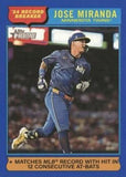 2025 Topps Heritage #4 Jose Miranda Dark Blue Border