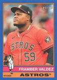 2025 Topps Heritage #335 Framber Valdez Dark Blue Border