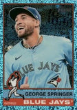 2025 Topps Heritage #393 George Springer Chrome Light Blue Sparkle Refractor