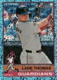 2025 Topps Heritage #261 Lane Thomas Chrome Light Blue Sparkle Refractor