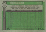 2025 Topps Heritage #256 Hunter Bigge Chrome Light Blue Sparkle Refractor