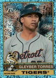 2025 Topps Heritage #354 Gleyber Torres Chrome Light Blue Sparkle Refractor