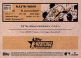 2025 Topps Heritage #H25-12 Masyn Winn Heritage 25th Anniversary