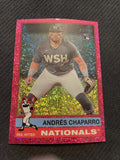2025 Topps Heritage #418 Andrés Chaparro Chrome Pink Sparkle Refractor