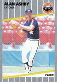 1989 Fleer #350a Alan Ashby