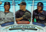 2018 Bowman #TP-NYY Gleyber Torres / Sheffield / Abreu Chrome Talent Pipeline