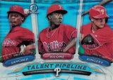 2018 Bowman #TP-PHI Kingery / Kilome / Sanchez Chrome Talent Pipeline
