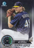 2018 Bowman #BTP-72 Corbin Burnes Bowman Chrome Scouts' Top 100