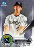 2018 Bowman #BTP-63 Ryan McMahon Bowman Chrome Scouts' Top 100