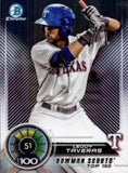 2018 Bowman #BTP-51 Leody Taveras Bowman Chrome Scouts' Top 100