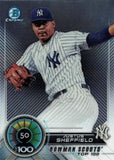 2018 Bowman #BTP-50 Justus Sheffield Bowman Chrome Scouts' Top 100