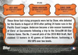 2019 Bowman #TP-SFG Joey Bart / Shaun Anderson / Chris Shaw Talent Pipeline