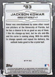 2019 Bowman #BTP-83 Jackson Kowar Bowman Scouts' Top 100