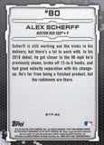 2019 Bowman #BTP-80 Alex Scherff Bowman Scouts' Top 100