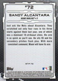 2019 Bowman #BTP-72 Sandy Alcantara Bowman Scouts' Top 100