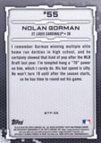 2019 Bowman #BTP-55 Nolan Gorman Bowman Scouts' Top 100