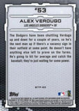 2019 Bowman #BTP-53 Alex Verdugo Bowman Scouts' Top 100