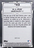 2019 Bowman #BTP-43 A.J. Puk Bowman Scouts' Top 100